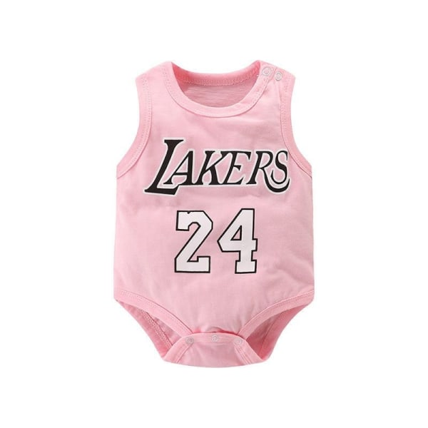 Fodboldtrøje baby ærmeløs jumpsuit sommervest trekant - Perfet pink73CM height60-68cm