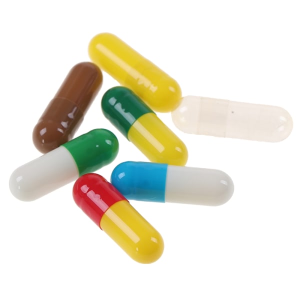 1000 stykker tomme hard løs gelatinkapsel størrelse 0# Gel medisin - Perfet Green Yellow one size