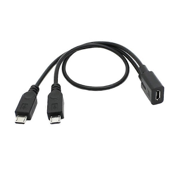 Micro USB Naaras 1 - 2 Micro USB Uros Jakaja Jatko Latauskaapeli Johto Lataus- ja Tiedonsiirtoon USB Lisätarvikkeet - Perfet