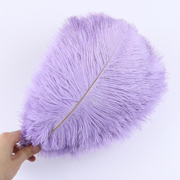 10 stk Naturlige Sorte Strudsefjer til Håndværk Bryllup Hjem Dekoration 15-20cm/25-30cm/30-35cm Fest Strudsefjer Midtpunkt-Perfekt Light Purple