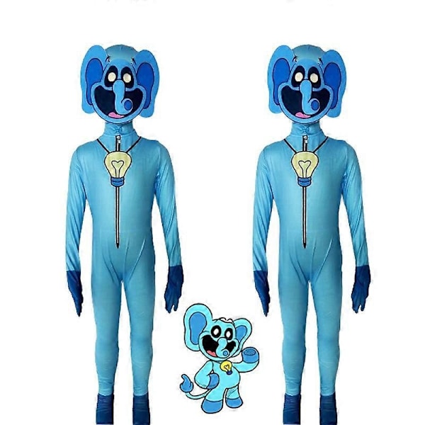 Poppy Playtime 3 Smiling Critters Rollespill Bodysuit DogDay Catnap Halloween Kostyme for Voksne - Perfekt Bubba Bubbaphant 180