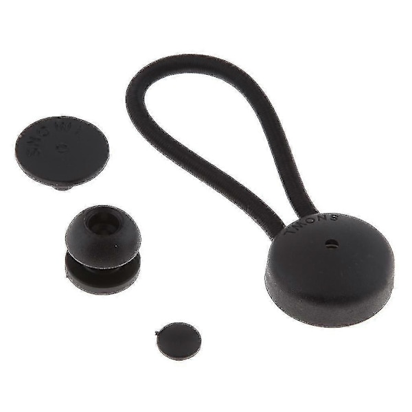 4xball Bungee Elastiksnor Kraftig Båd Kaleche Presenning Fastgørelsessæt Sort-Perfekt
