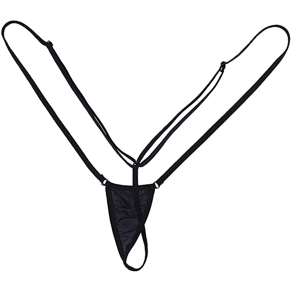 Kaise 2 kpl Naisten Seksikäs Yksikokoinen Sling Shot G-string Äärimmäisen Mikro Mini Monokini Uimapuvut Alusvaatteet Juhlapuvut Lahja-Perfet Black