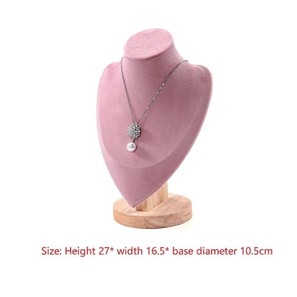 Smyckesförvaring Displayställ Hänge Örhänge Halsband Mannekäng Lämplig för Butiksdisplay Dekoration Trä-Perfet