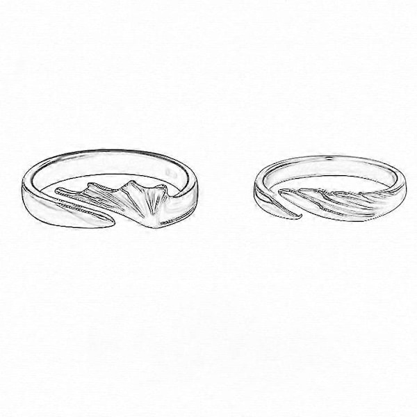 Hampaaton ja Vaalea Raivo Säädettävä Sormus – Symboli Yhteydelle ja Seikkailulle – Täydellinen A pair