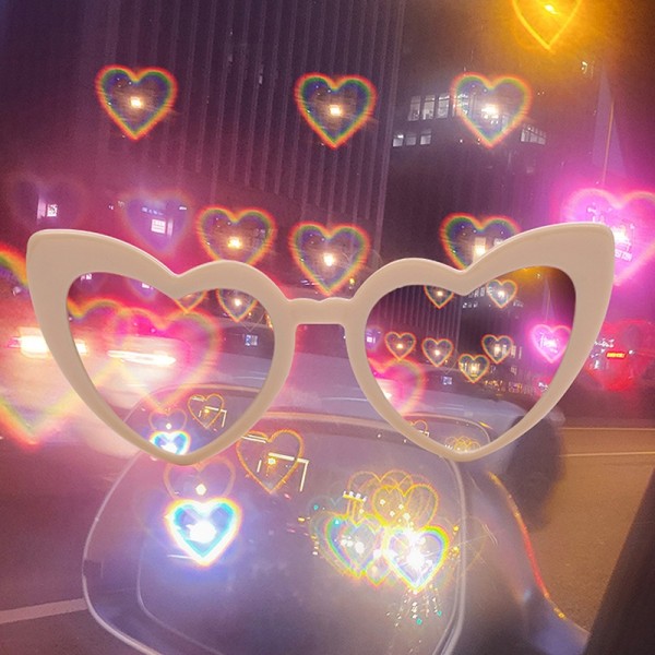 Love Heart Shaped Effects Glasses Watch valojen muuttuvan hän - Perfet A11