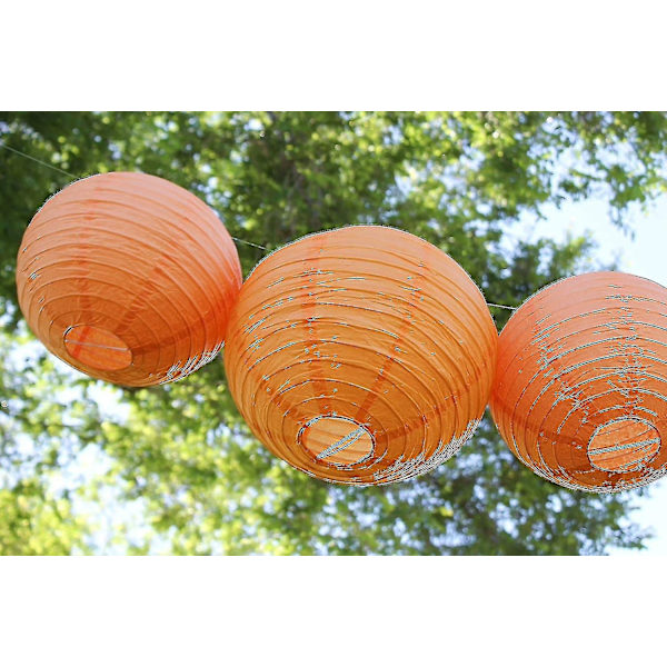 12 stk Papirlykter Multifargede Dekorative Runde Papirlykter for Festivalfest Jubileum med 4 Størrelser - Perfekt Orange Red