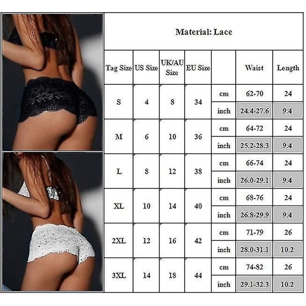 Damunderkläder Öppen Gren Fransk Trosa Boxertrosor Sömlösa Trosor-Perfet White XL