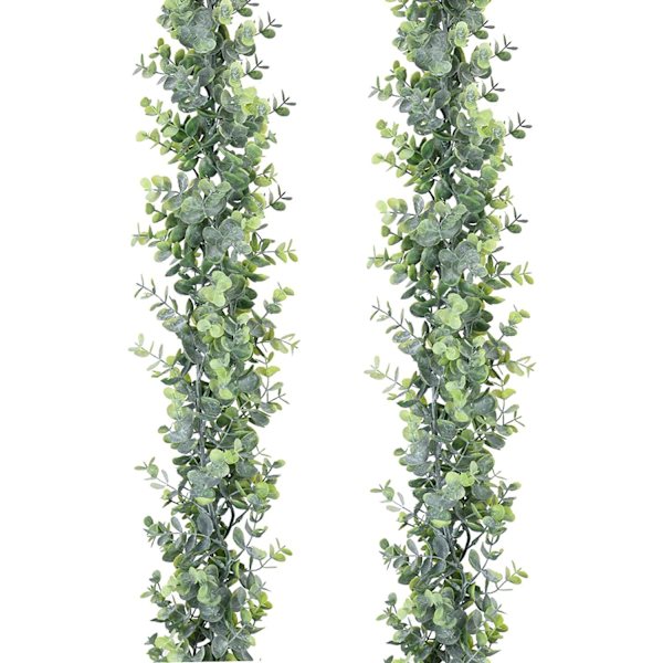 Artificial Eucalyptus Plant Garland, 2 Pack Artificial Eucalyptus Leaf Hanging Vine for bryllup Bakteppe Arch Wall Deco - Perfet
