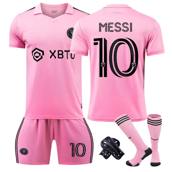Fodbold Messi nr. 10 Trøjesæt Fodboldtrøjeshortssæt Fangave T-Shirt- Perfet L