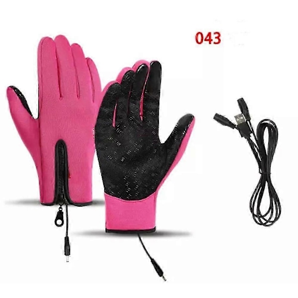 Miesten vedenpitävät hanskat, Ultimate Winter Heated Windproof Gloves - Perfet 043rose pink XXL