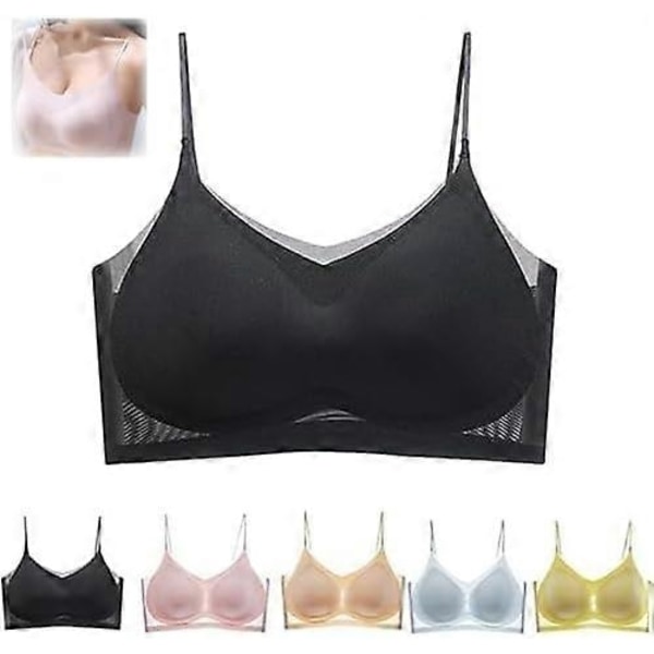 Windy BH, Windy BH Sömlös Ultratunn, Sömlös Ultratunn Plus Size Ice Silk Komfort-BH - Perfekt Black L