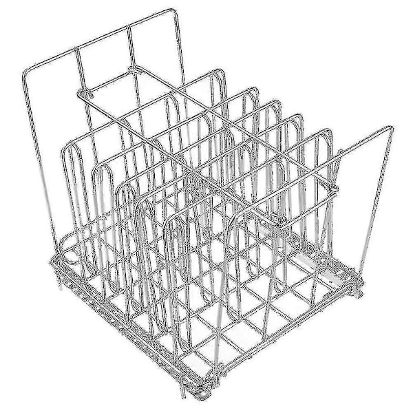 Sous Vide Rack i rustfrit stål og 11l Sous Vide Cooker Containersæt Aftagelige skillevægge Separator til nedsænkning (rustfrit stål Rack)-Perfet