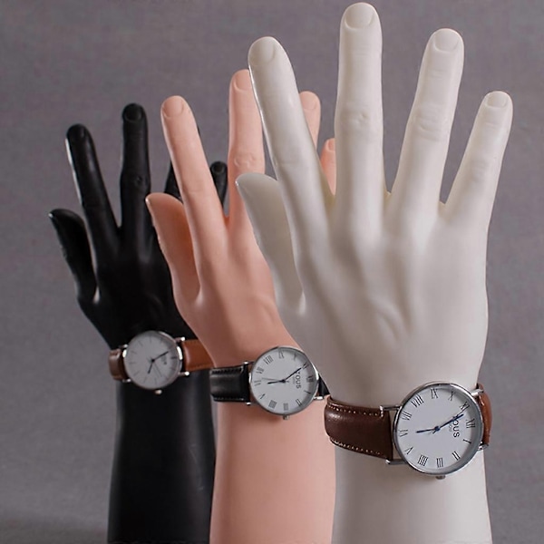 Handdocka Smyckesställ Manlig Handmodell Armband Ring Handskar-Perfekt Color Left hand