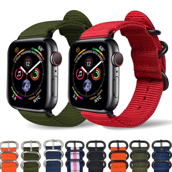 Apple iWatch3456nylon uofficielt ur til mænd og kvinder - Perfet Blue Red White 38mm40mm