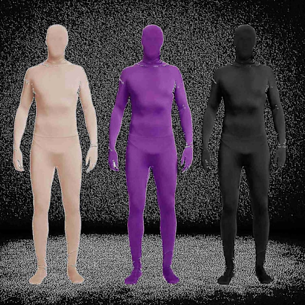 Hela kroppen tights unisex spandex stretch vuxenkläder Zentai försvinnande man tights - perfekt White 140CM