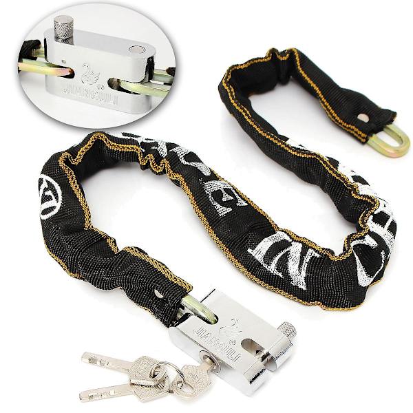 Ketjulukko Polkupyörä Heavy Duty Safety Riippulukko Moottoripyörä + 3 Key