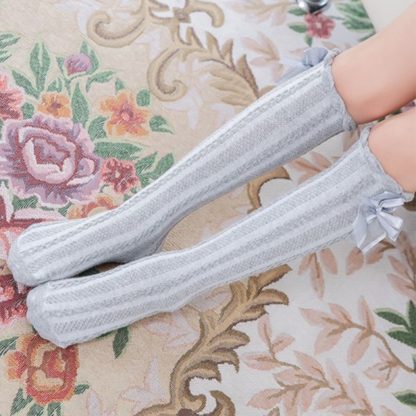 knähöga strumpor för barn ihålig mjuk bomull - Perfet Gray
