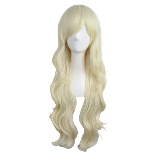 31"/80 cm charmerende paryk med langt krøllet hår til kvinder (lysblond) - Perfet