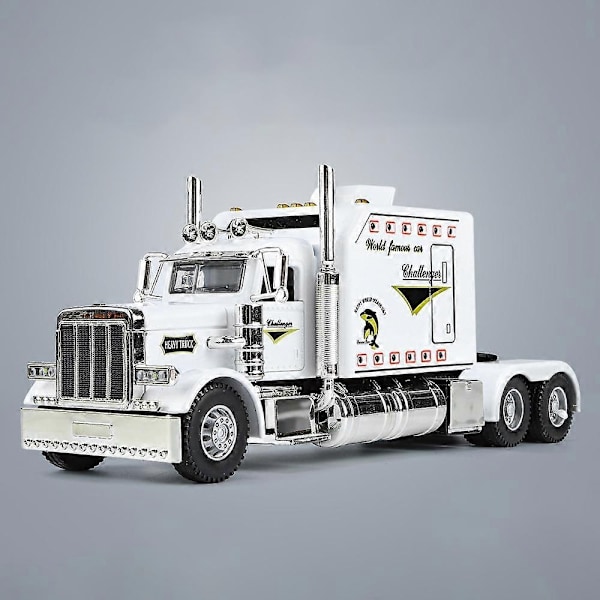 1:24 Peterbilt 389 Traktor Truck Legering Modellbil Leke Diecasts Metallstøping Lyd og Lys Bil Leke for Barn Kjøretøy-Perfekt White