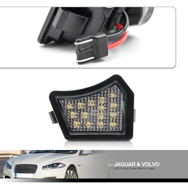 2st Led Backspegel Pölljus Backspegel Välkommen Inbjudningsljus För Volvo V40 XC90 S40 V50 C30 C70 S60 V60 S80 V70 XC70 Jaguar XF XE