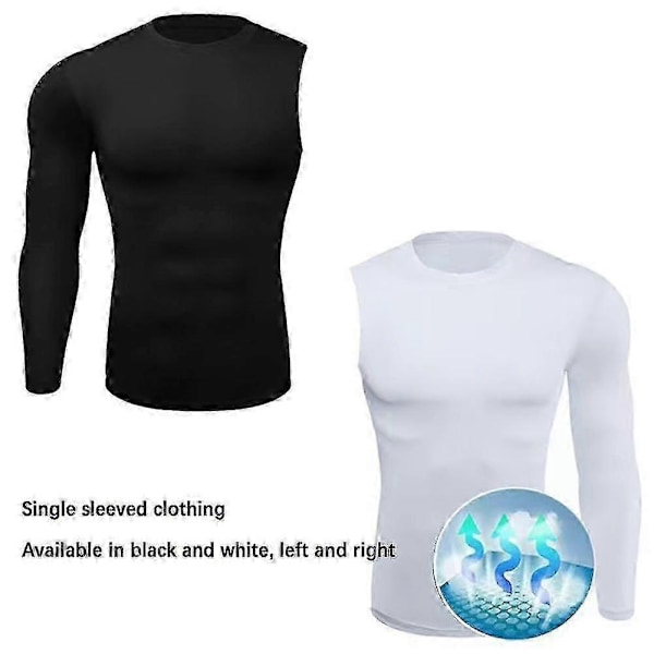 Mænds Sports En-ærmet Kompressions T-shirt Sportstights Left-black 55-65kg