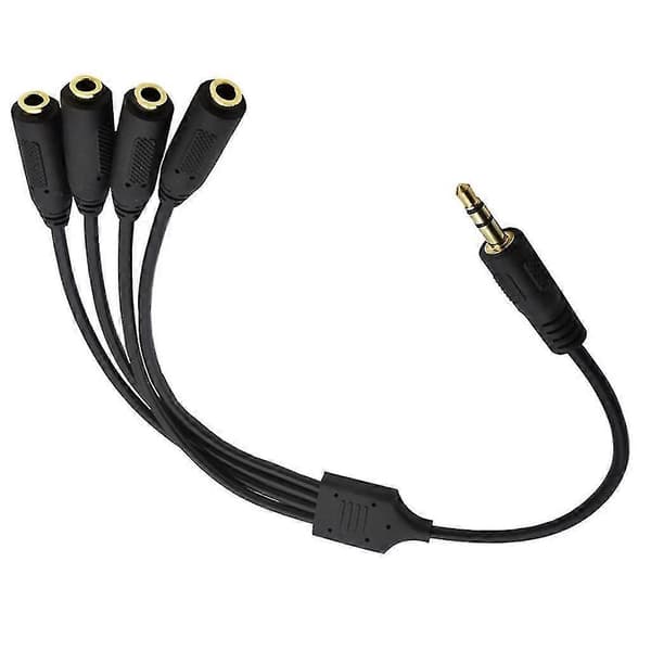 Hodetelefon Splitterkabel, 3.5mm, 3.5mm Trs 1 til 4 Veis Splitterkabel-Perfet
