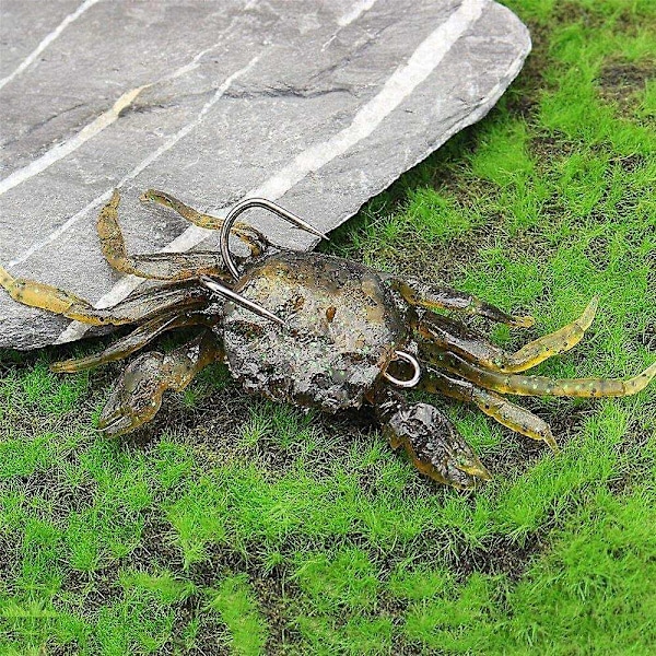 10 ST Konstgjorda Krabbbeten 3D Simuleringskrabbor med Vassa Krokar Havsfiske Krabbbete Fällor-Perfekt
