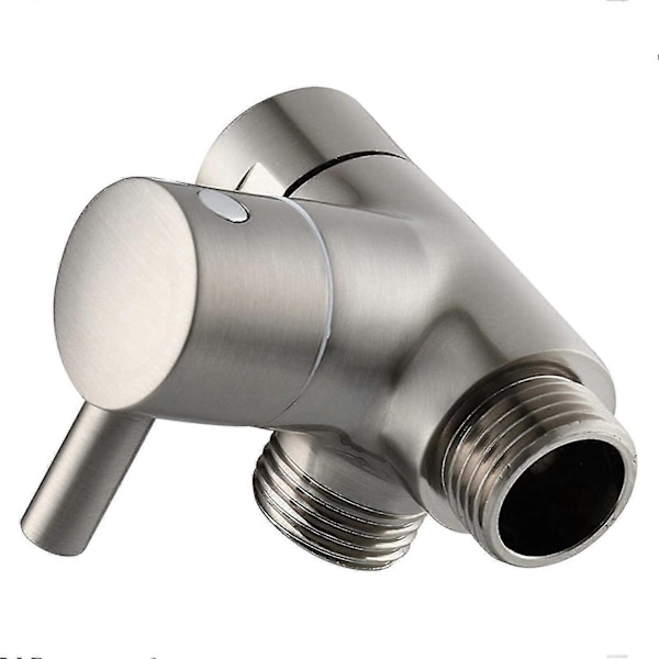 Dusjarm Omleder Ventil, Baderom Messing G1/2 3-veis Dusjsystem Komponent Erstatning for Håndholdt Fast Spray Dusjhode A-Perfet brushed