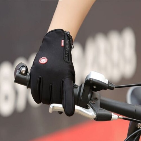 Winter Warm Vindtät Vattentät Anti-slip Thermal screen Handskar - Perfet Black XL