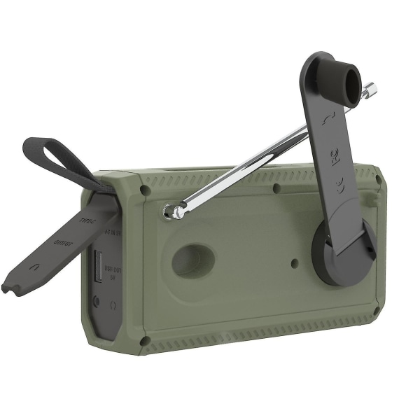 Bærbar DAB/FM-radio, 4000 mAh Dynamo Solar Radio, Solar Crank Radio, Survival Solar Radio DAB Radio USB-lader med nødalarm - Perfekt