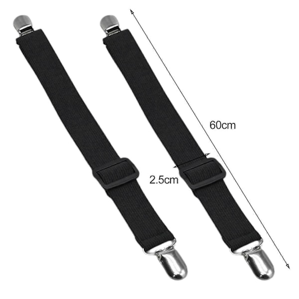 Usynlig strop dugklips fastgørelsesklips justerbar elastisk picnic dugklips - Perfet Black