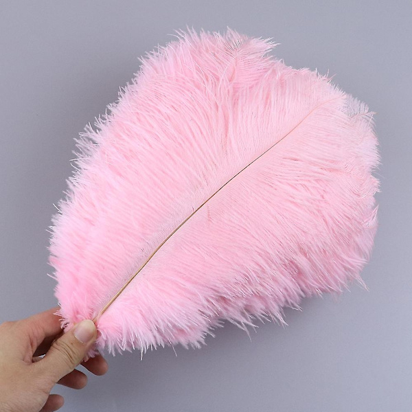 10 stk Naturlige Sorte Strudsefjer til Håndværk Bryllup Hjem Dekoration 15-20cm/25-30cm/30-35cm Fest Strudsefjer Midtpunkt-Perfekt Light Pink