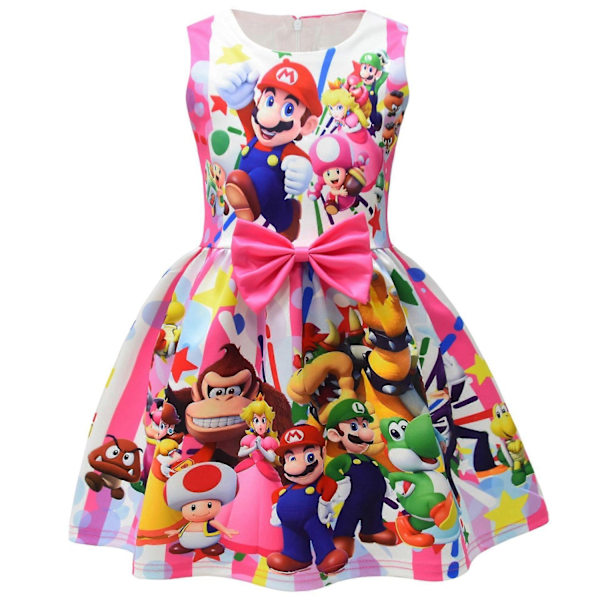 2023 Ny Film Super Mario Bros. Flickklänningar Barn Party Prinsessklänningar 9273-Perfet 130cm