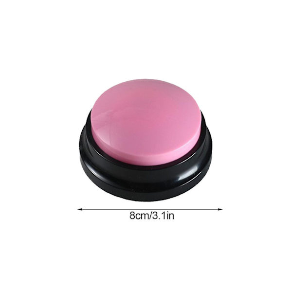 Inspelningsbar Pratknapp 30 Sekunder Röstinspelningsknapp Husdjur Talträning Buzzers-Perfekt Rose red