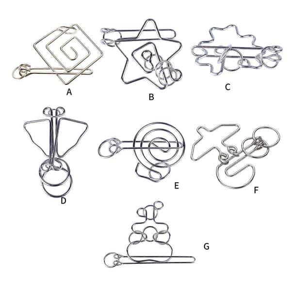 3D Puzzle Interlink Ringe Låst Op Spænde Labyrint Legetøj Dekomprimerende Rustfrit Metal Ringe Fidgets Hjernevrider til Studerende-Perfekt butterfly ring