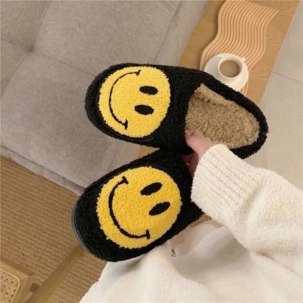 Smiley Dam Varma Vintertofflor - Perfekt black EU Size 37-38