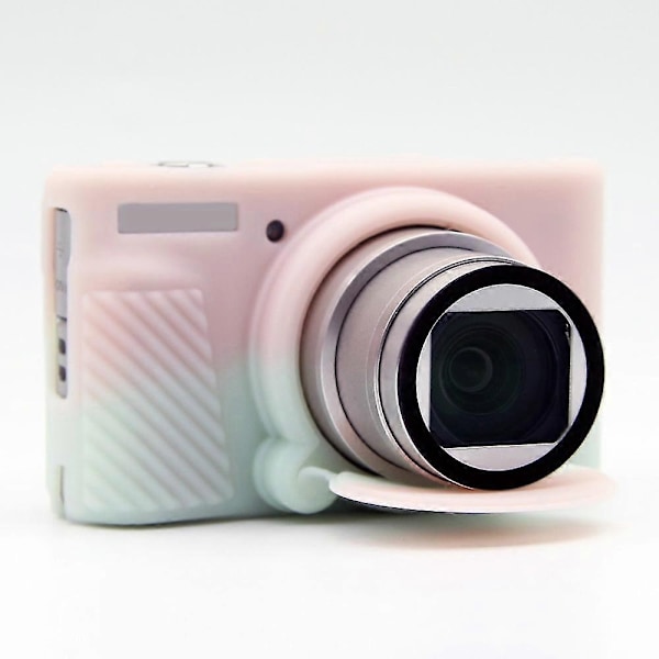 Kameraovertræk i silikone til Canon SX740 HS/ SX730 HS - Anti-ridse, beskyttende etui - Perfekt Jelly Pink Green