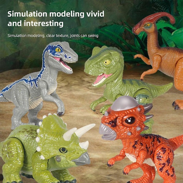Dinosaur Æg Legetøj med LED Lys og Lyde - Perfekt til Påske, Fødselsdage og Gaver (T-Rex) -Perfet