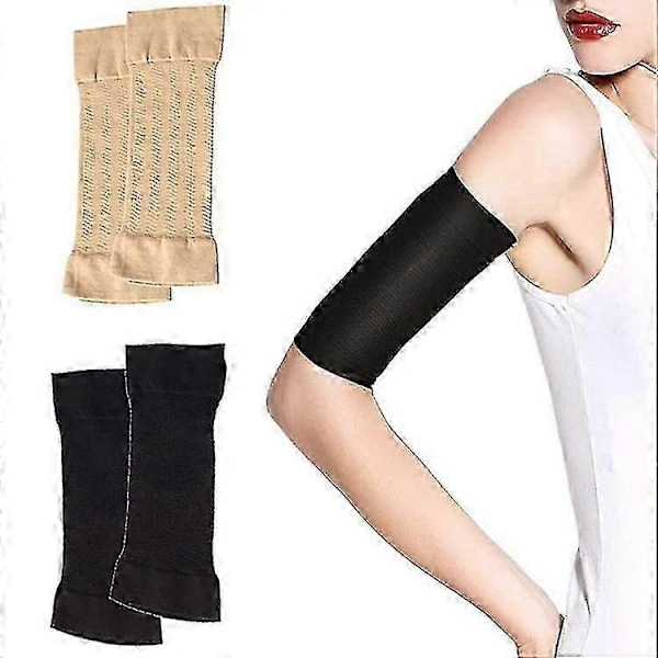Arm Slankeformende Wrap, Arm Kompressions Wrap Ærme Hjælper med at Tabe Armfedt-Perfekt black