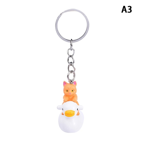 Creative Cartoon Cat Duck Keychain e Animal Key Holder Girls Ba - Perfet A3