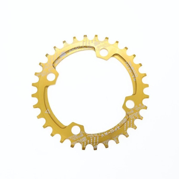 Sneglekjedering 96bcd Rund for Alivio 30 32t 34t 36t 38t Tooth Single Sprocket Mtb terrengsykkel 96 Bcd M4000 M4050 golden 32T