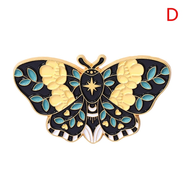 Retro Butterfly Moth emali rintaneula Sarjakuva hyönteismerkit rinta - Perfet D
