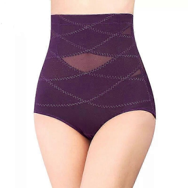 S-4XL Plus Size Slimmande Hög Midja Magekontroll Underkläder Kvinnor Shapewear Klädtillbehör Ny Body Shaper-Perfet C purple M