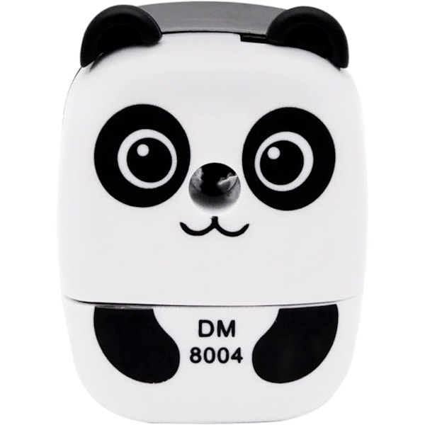 Kynänteroitin Söpö metallinen pöytäkynän teroitin kahvalla, sarjakuvaeläinten teroitin lapsille opiskelijoille (Dark Circles Panda, 1 kpl)