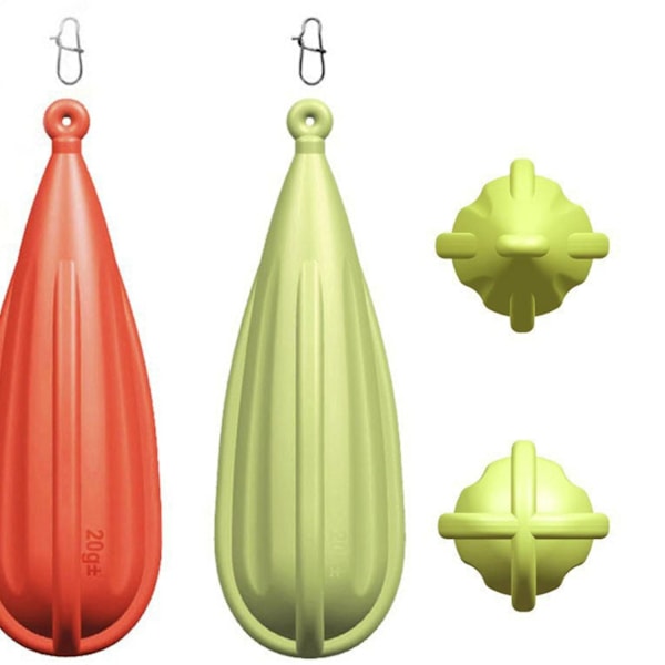 Fiskeövningspluggar Slitstarka Kastpluggar för Lekplats Gård Gräsmatta Orange 5st-Perfet Green 6pcs