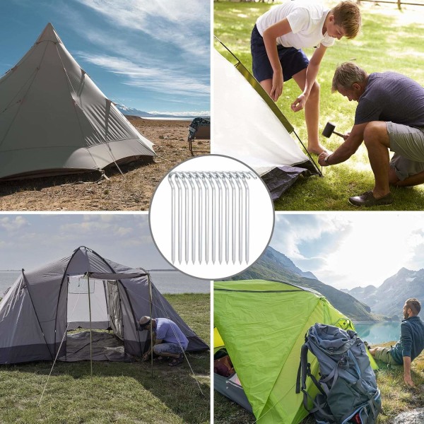 Teltplugger, 18 cm knagger camping, teltplugger sterke - Perfet