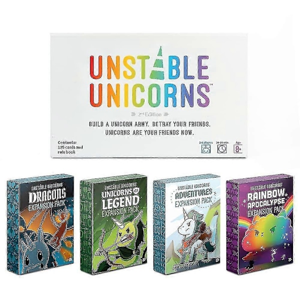 Unstable Unicorns Kortspel - Ett Strategiskt Kortspel och Partyspel för Vuxna & Tonåringar - Perfekt Legena extension