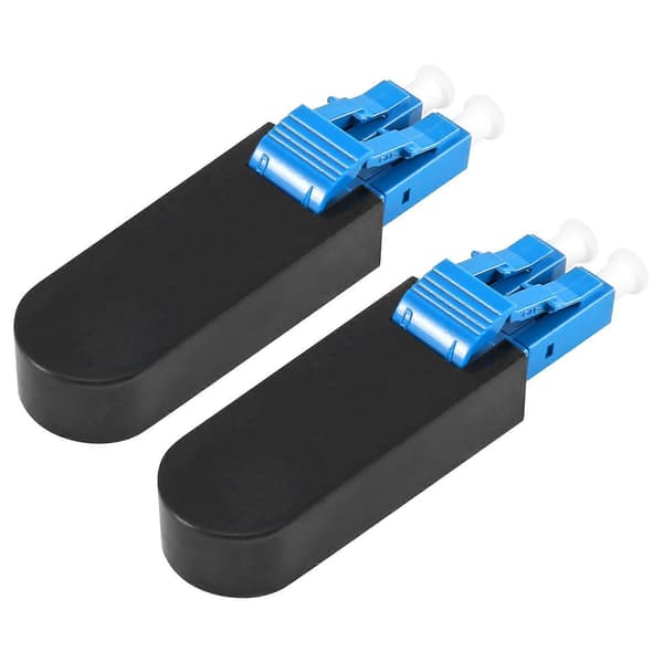 2-pakning Single Mode LC/ Fiber Optisk Loopback Adapterkabel, Singlemode 9/125 Testplugg Kompatibel med Testing A-Perfet