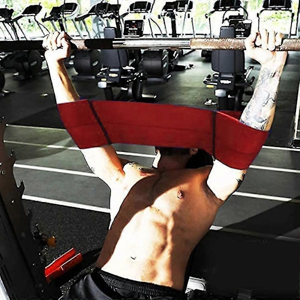 Benkpress med vektløftingstrening for styrkeøking - perfekt for push-ups Red S